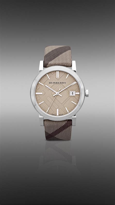 burberry smoked check strap watch 38mm